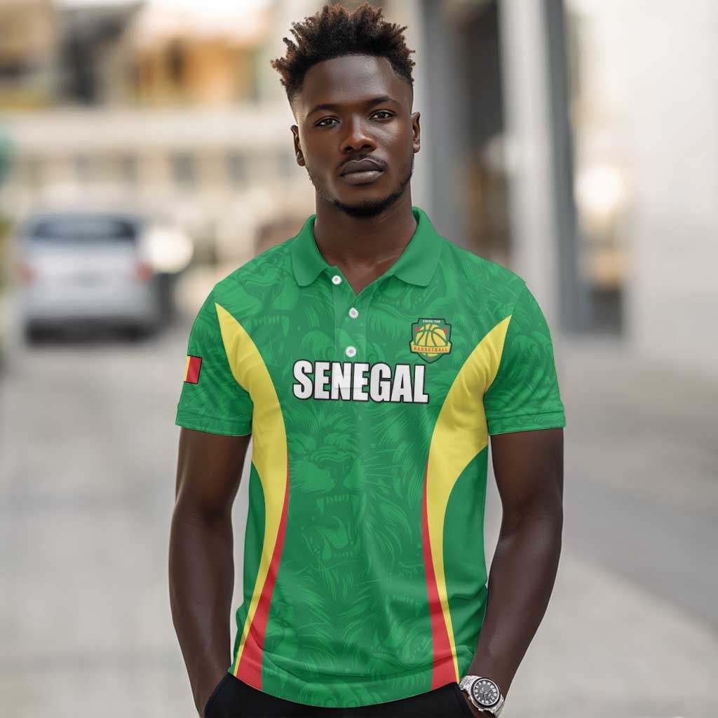 Afro Basketball Senegal Custom Polo Shirt Go Champions Lions - African Pride