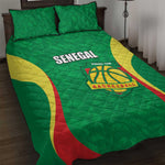 Afro Basketball Senegal Custom Quilt Bed Set Go Champions Lions - African Pride