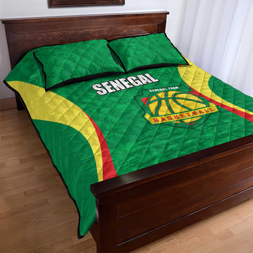 Afro Basketball Senegal Custom Quilt Bed Set Go Champions Lions - African Pride