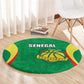 Afro Basketball Senegal Custom Round Carpet Go Champions Lions - African Pride