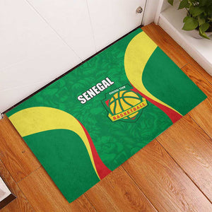 Afro Basketball Senegal Custom Rubber Doormat Go Champions Lions - African Pride