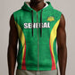 Afro Basketball Senegal Custom Sleeveless Zip Hoodie Go Champions Lions - African Pride