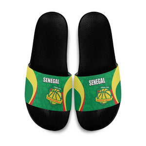 Custom Senegal Basketball Slide Sandals Go Champions Lions