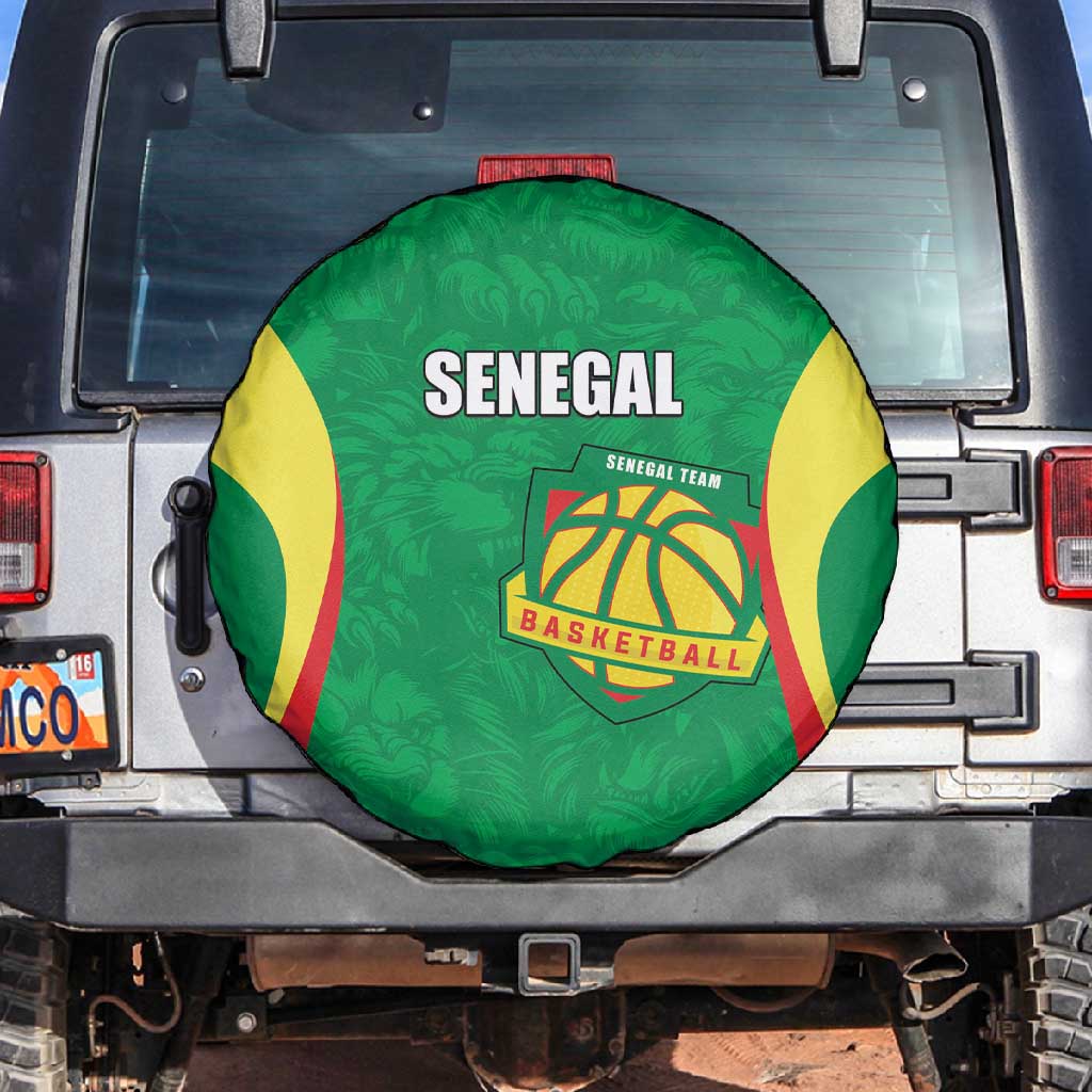 Afro Basketball Senegal Custom Spare Tire Cover Go Champions Lions - African Pride