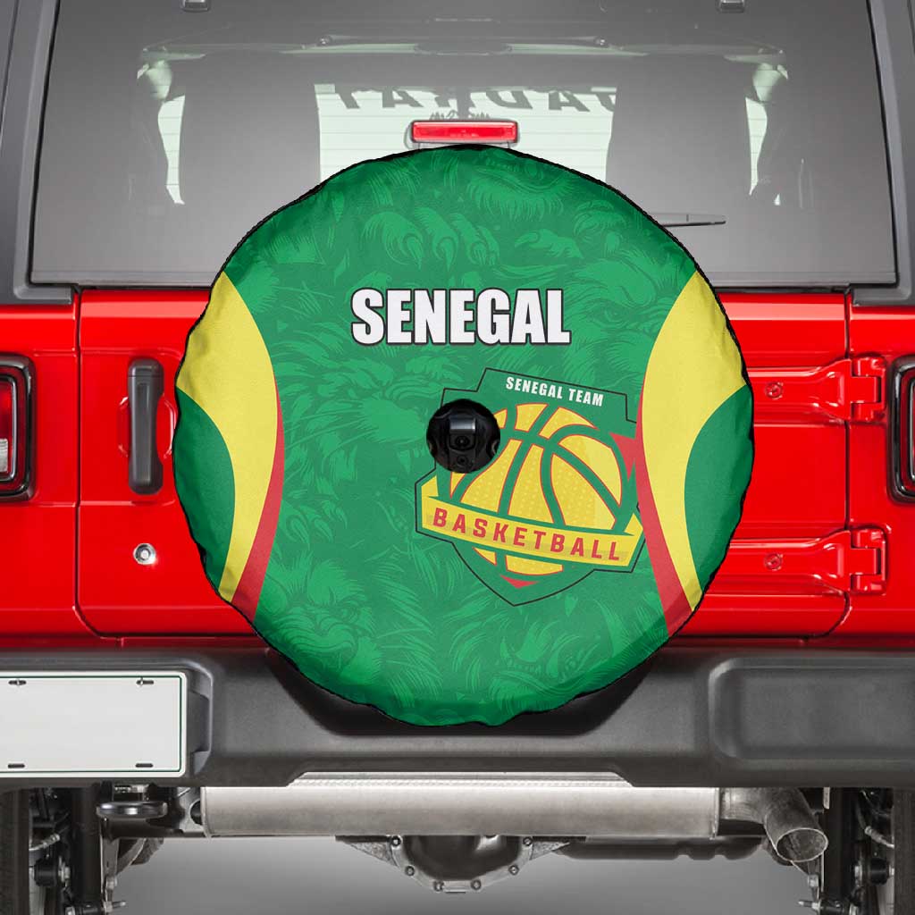 Afro Basketball Senegal Custom Spare Tire Cover Go Champions Lions - African Pride