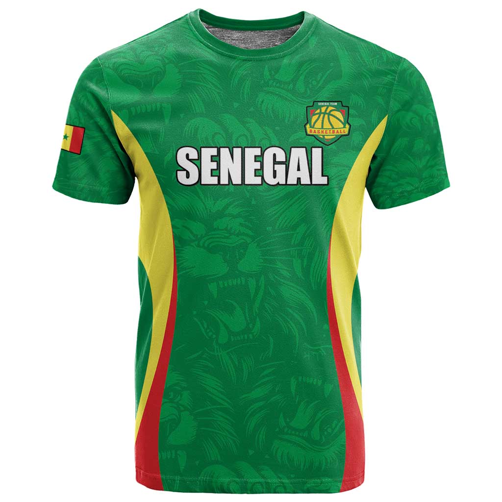 Afro Basketball Senegal Custom T shirt Go Champions Lions - African Pride