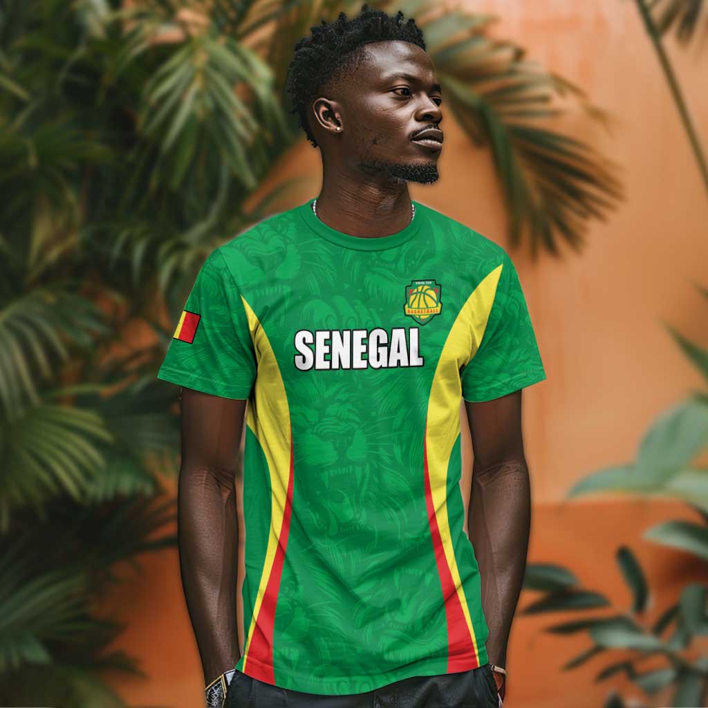 Afro Basketball Senegal Custom T shirt Go Champions Lions - African Pride