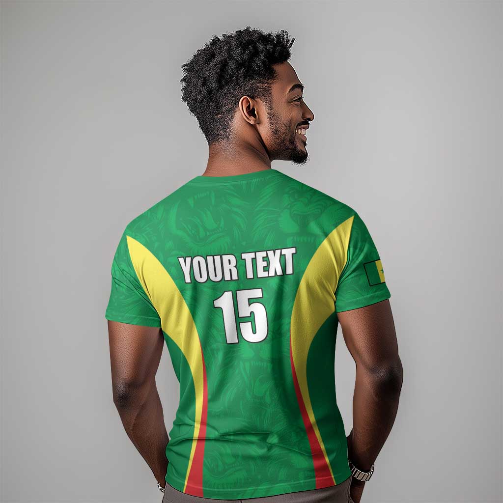Afro Basketball Senegal Custom T shirt Go Champions Lions - African Pride