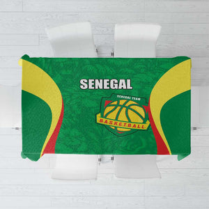 Afro Basketball Senegal Custom Tablecloth Go Champions Lions - African Pride
