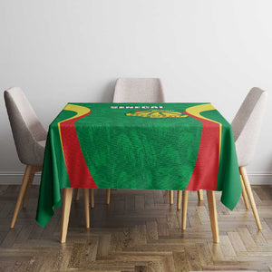 Afro Basketball Senegal Custom Tablecloth Go Champions Lions - African Pride