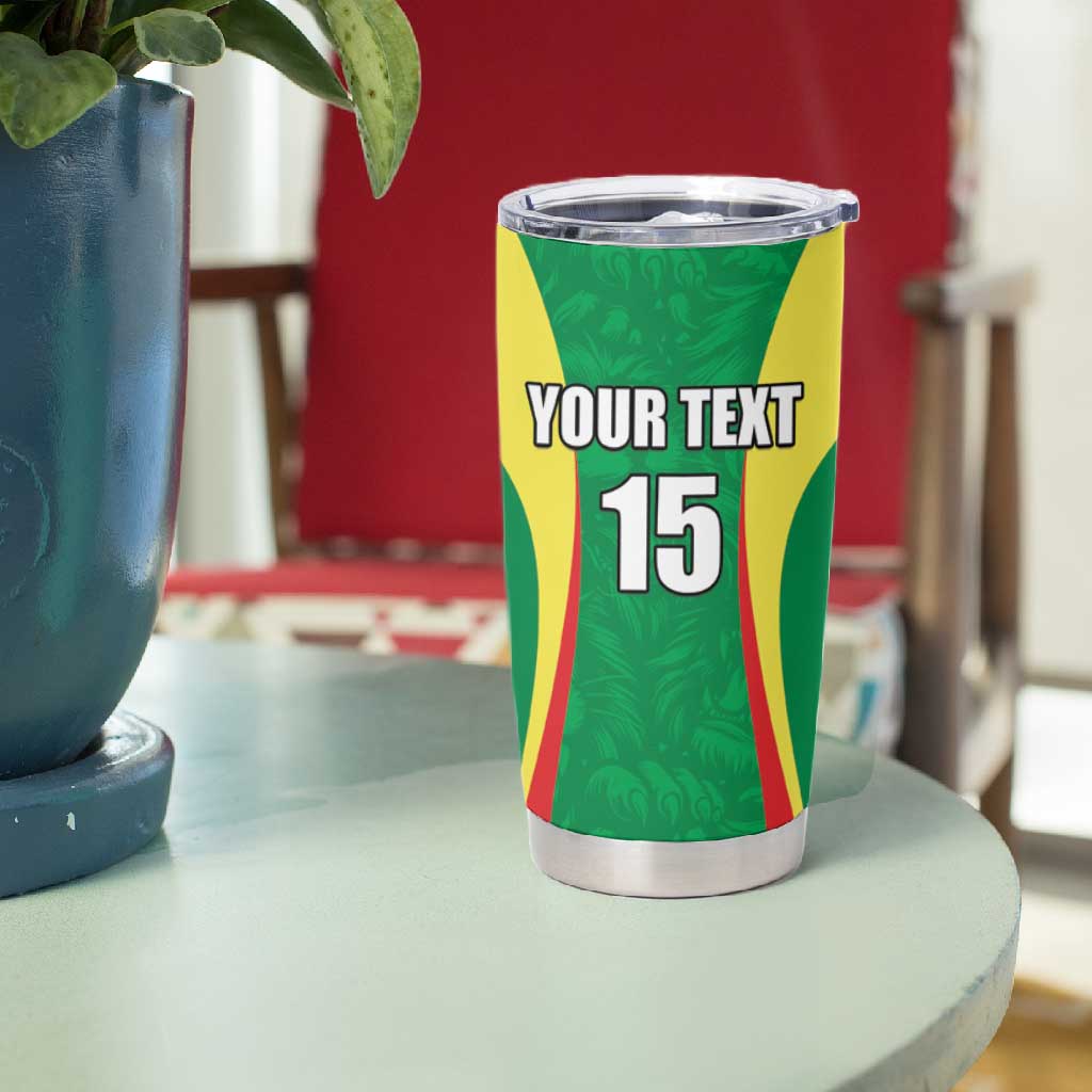 Afro Basketball Senegal Custom Tumbler Cup Go Champions Lions - African Pride