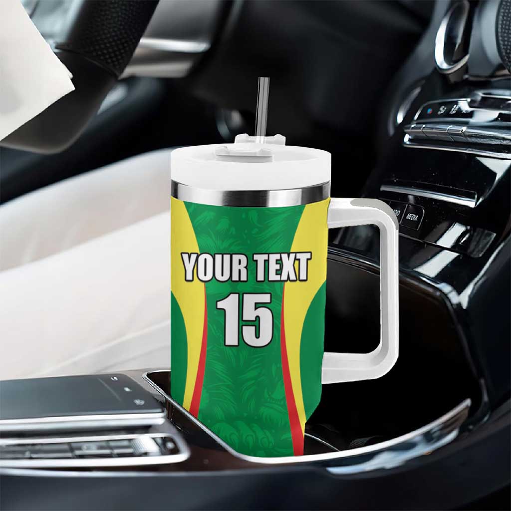 Afro Basketball Senegal Custom Tumbler With Handle Go Champions Lions - African Pride