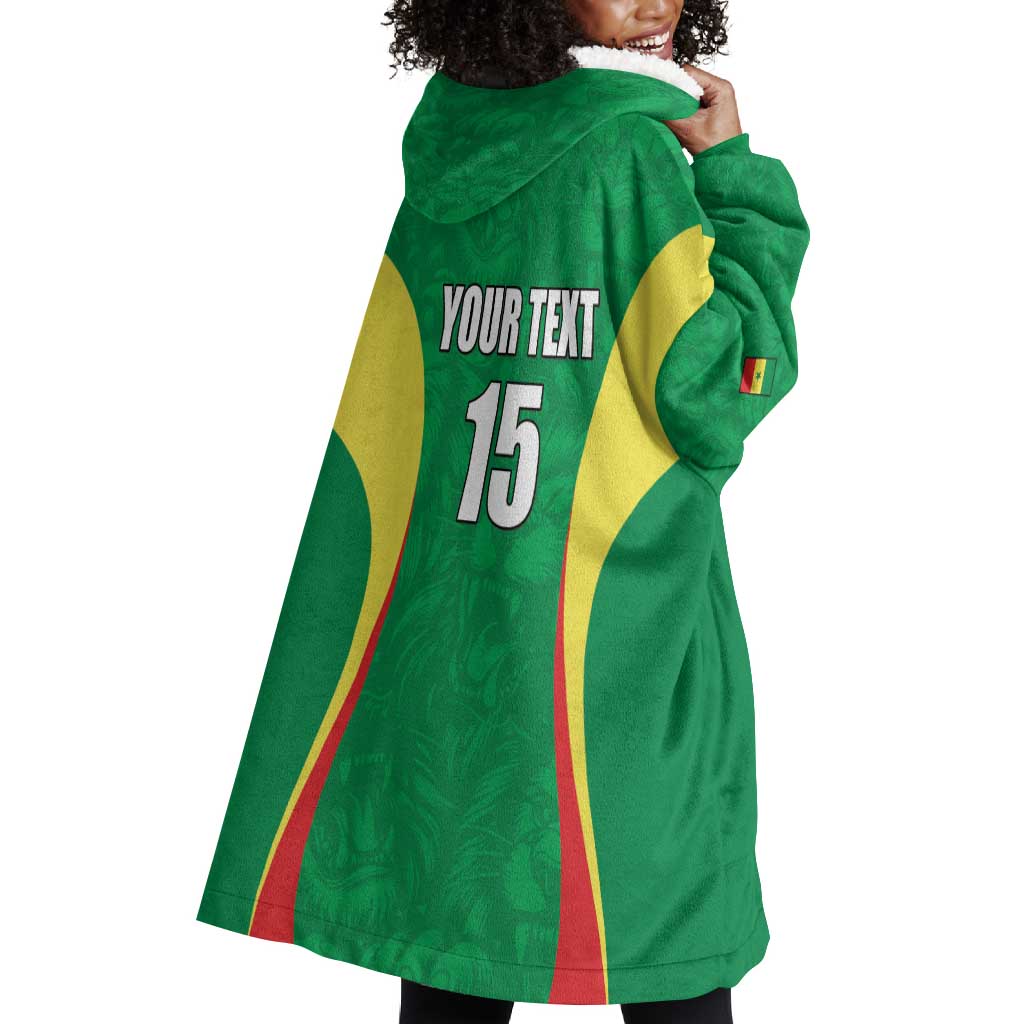 Afro Basketball Senegal Custom Wearable Blanket Hoodie Go Champions Lions - African Pride