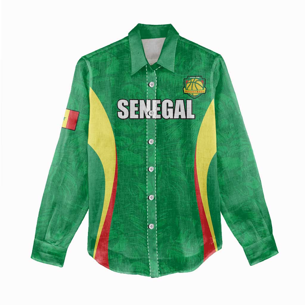 Afro Basketball Senegal Custom Women Casual Shirt Go Champions Lions - African Pride