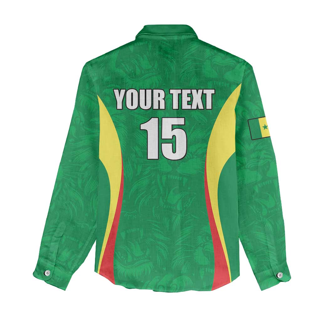 Afro Basketball Senegal Custom Women Casual Shirt Go Champions Lions - African Pride