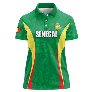 Afro Basketball Senegal Custom Women Polo Shirt Go Champions Lions - African Pride
