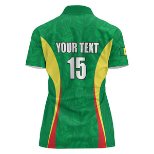 Afro Basketball Senegal Custom Women Polo Shirt Go Champions Lions - African Pride