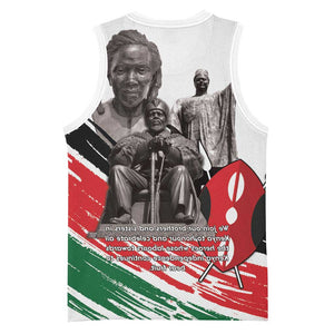 Happy Kenya Heroes Day Basketball Jersey Kenyan Heroes - African Pride