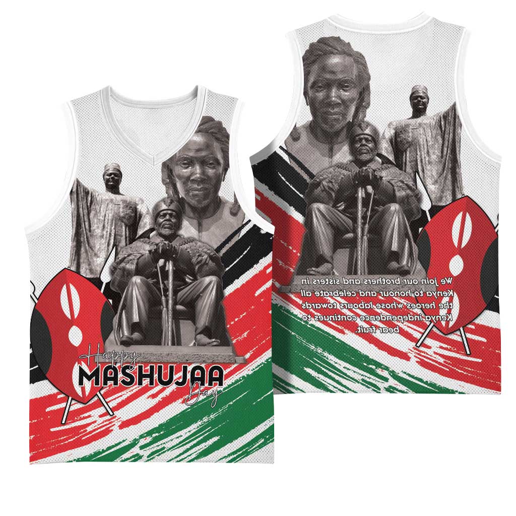 Happy Kenya Heroes Day Basketball Jersey Kenyan Heroes - African Pride