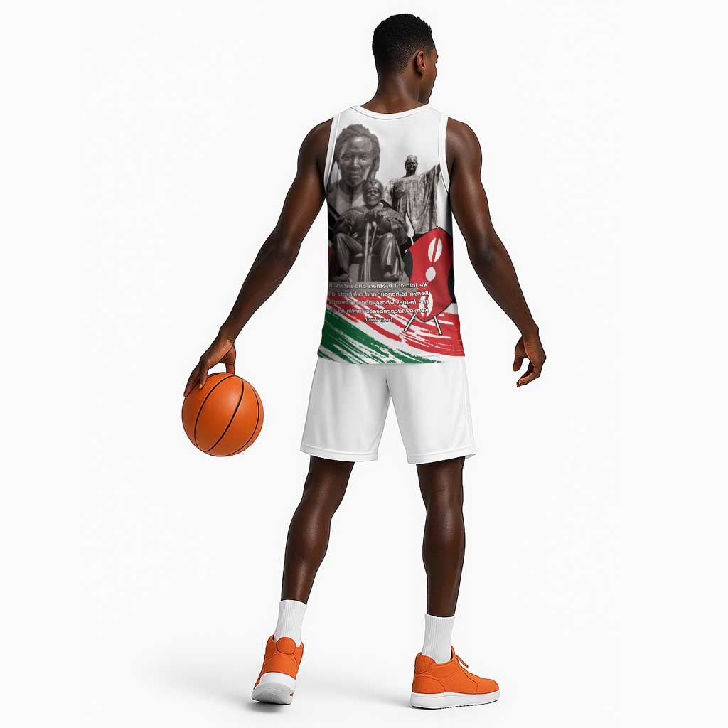 Happy Kenya Heroes Day Basketball Jersey Kenyan Heroes - African Pride