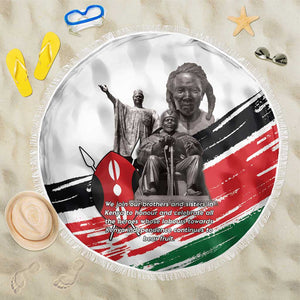 Happy Kenya Heroes Day Beach Blanket Kenyan Heroes - African Pride