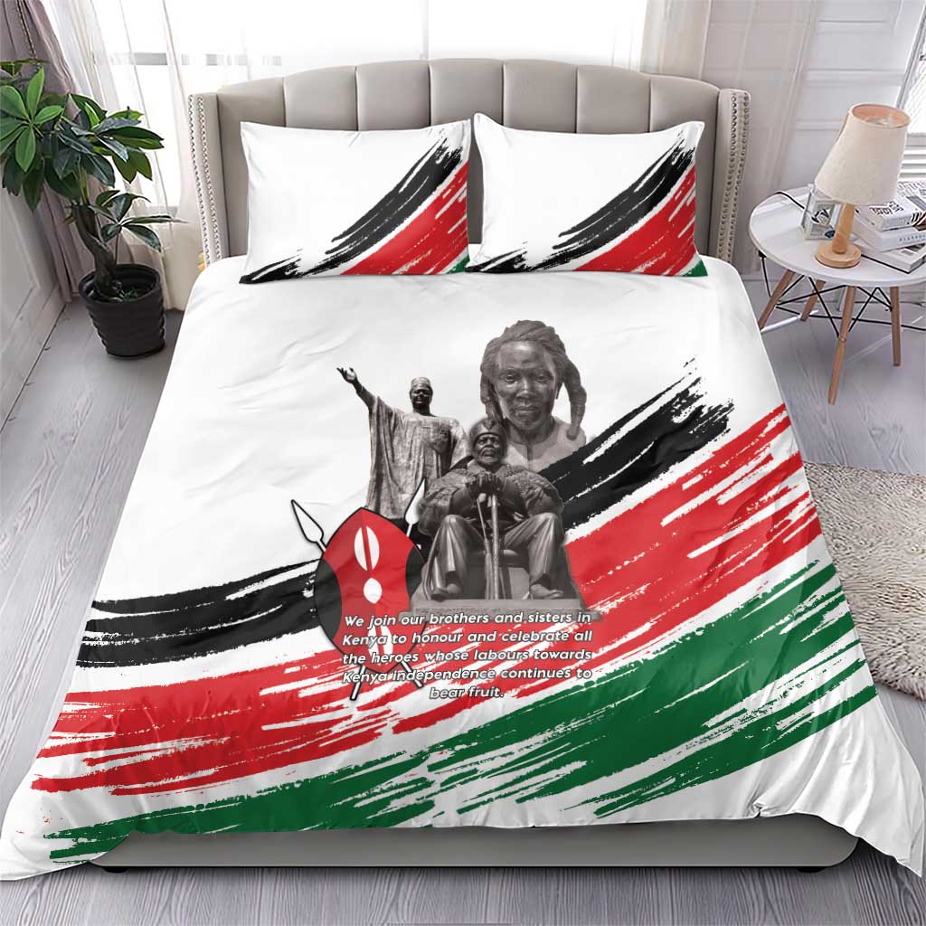 Happy Kenya Heroes Day Bedding Set Kenyan Heroes - African Pride