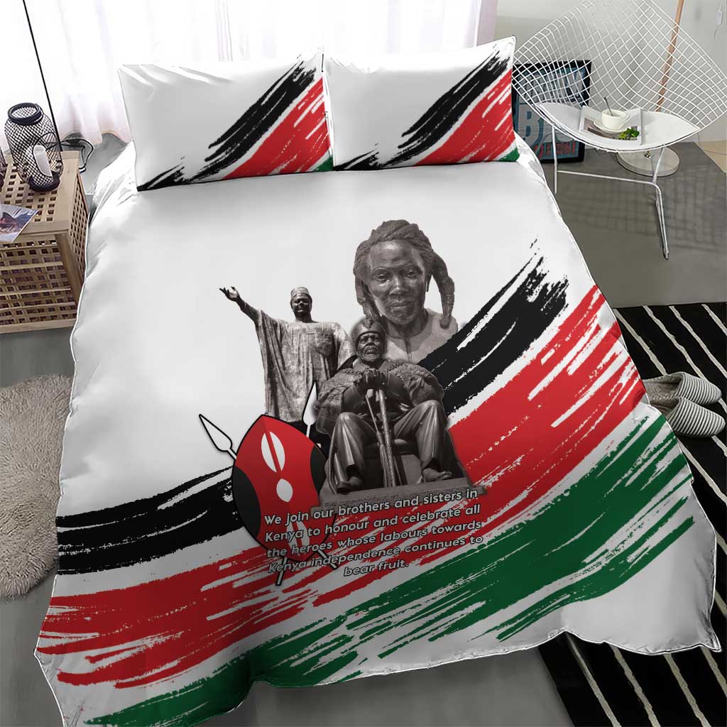Happy Kenya Heroes Day Bedding Set Kenyan Heroes - African Pride