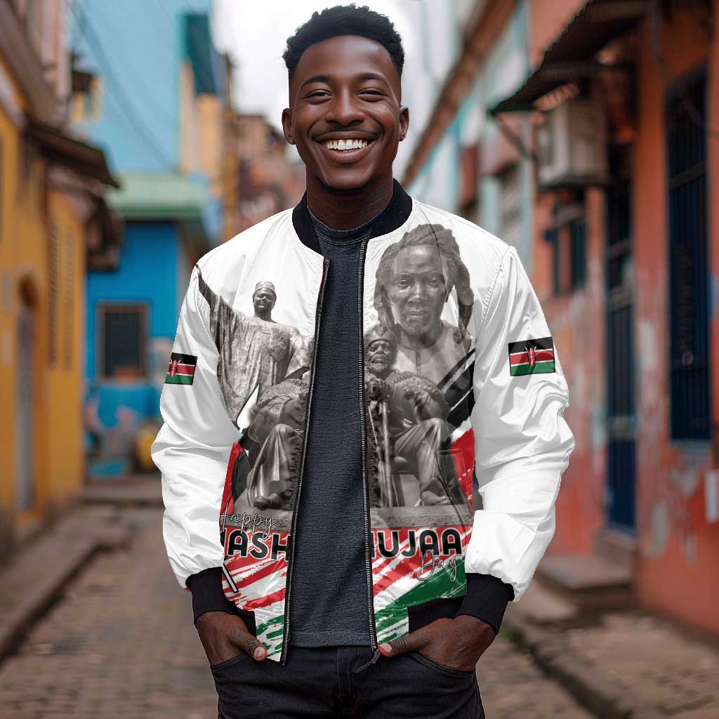 Happy Kenya Heroes Day Bomber Jacket Kenyan Heroes - African Pride