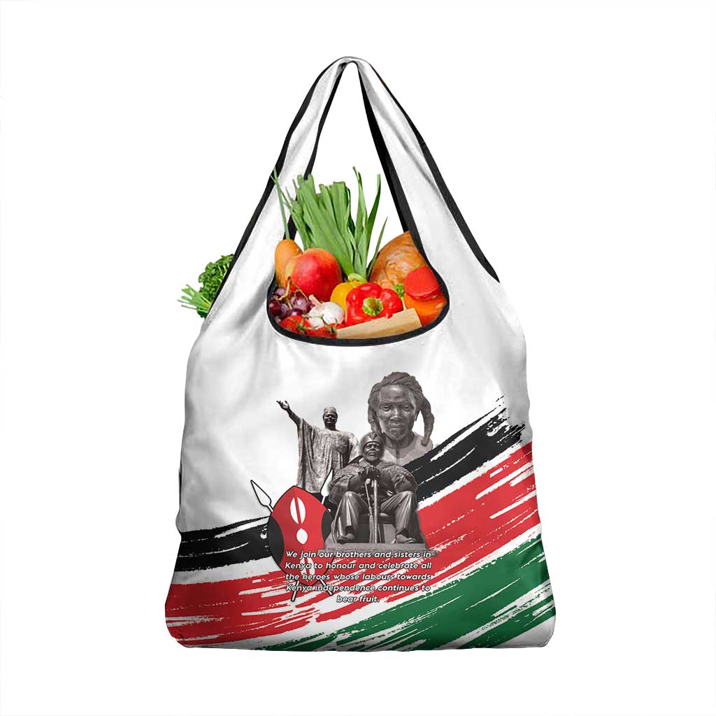 Happy Kenya Heroes Day Grocery Bag Kenyan Heroes - African Pride