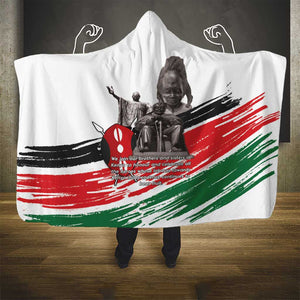 Happy Kenya Heroes Day Hooded Blanket Kenyan Heroes - African Pride