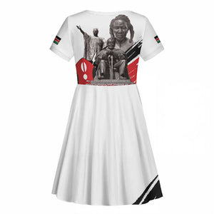 Happy Kenya Heroes Day Kid Short Sleeve Dress Kenyan Heroes - African Pride