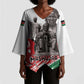 Kenya Mashujaa Day Kimono Sleeve Blouse Kenyan Heroes