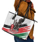 Happy Kenya Heroes Day Leather Tote Bag Kenyan Heroes - African Pride
