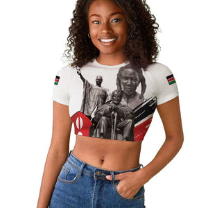 Happy Kenya Heroes Day Raglan Cropped T shirt Kenyan Heroes - African Pride