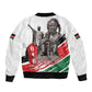 Happy Kenya Heroes Day Sleeve Zip Bomber Jacket Kenyan Heroes - African Pride