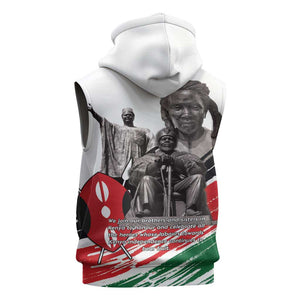 Happy Kenya Heroes Day Sleeveless Hoodie Kenyan Heroes - African Pride