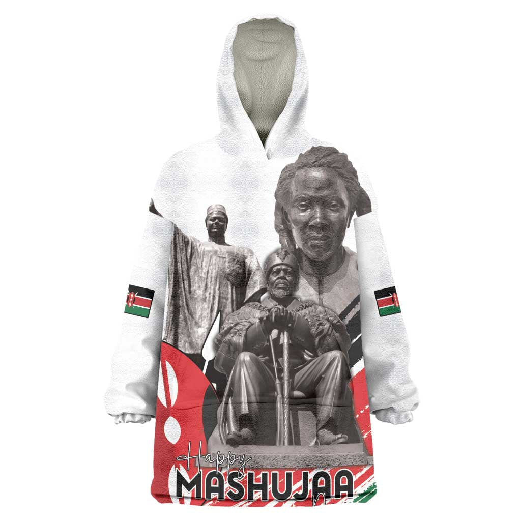 Happy Kenya Heroes Day Wearable Blanket Hoodie Kenyan Heroes - African Pride