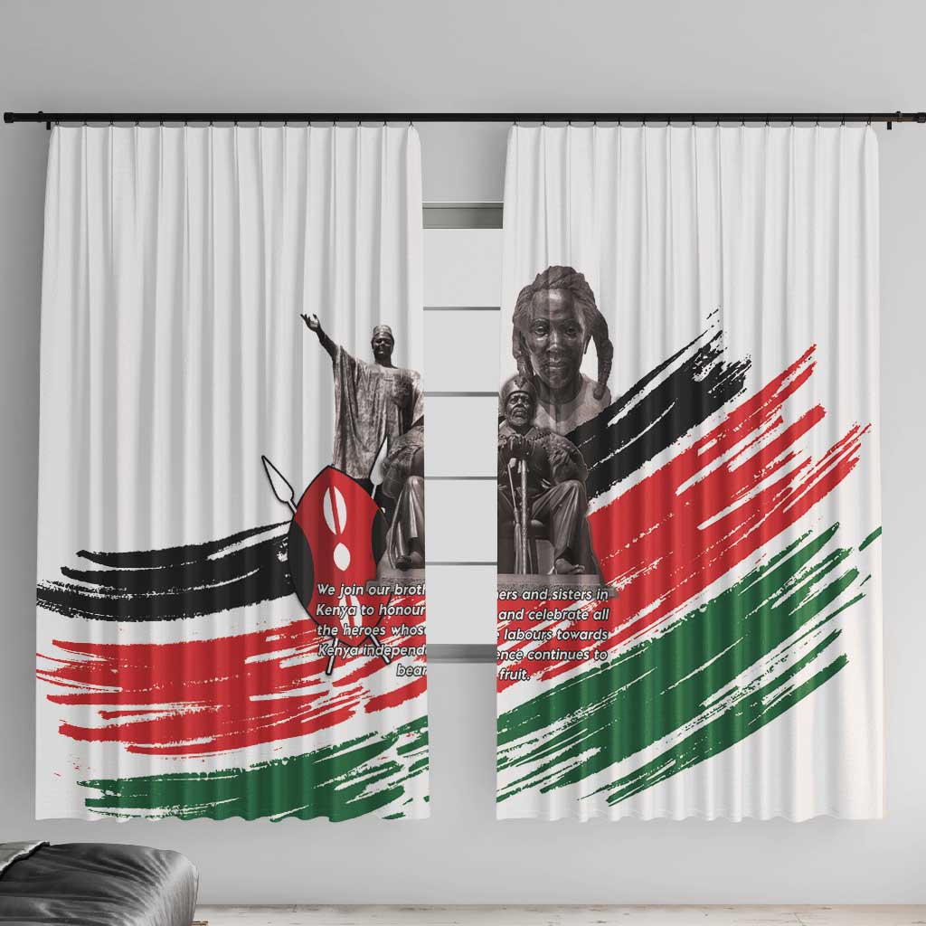Happy Kenya Heroes Day Window Curtain Kenyan Heroes - African Pride