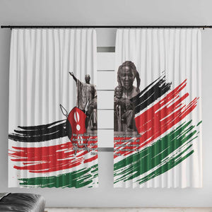 Happy Kenya Heroes Day Window Curtain Kenyan Heroes - African Pride