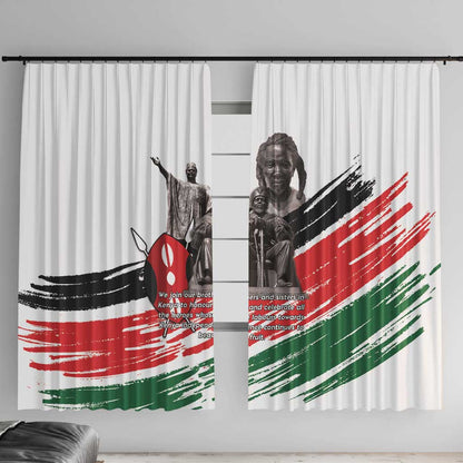 Happy Kenya Heroes Day Window Curtain Kenyan Heroes - African Pride