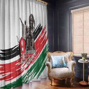 Happy Kenya Heroes Day Window Curtain Kenyan Heroes - African Pride