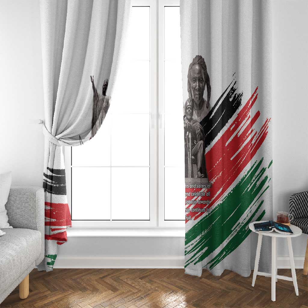 Happy Kenya Heroes Day Window Curtain Kenyan Heroes - African Pride