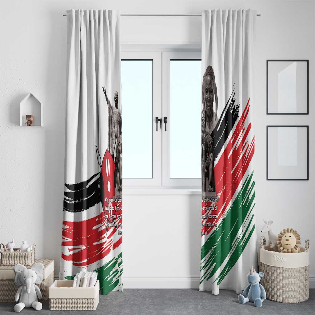 Happy Kenya Heroes Day Window Curtain Kenyan Heroes - African Pride
