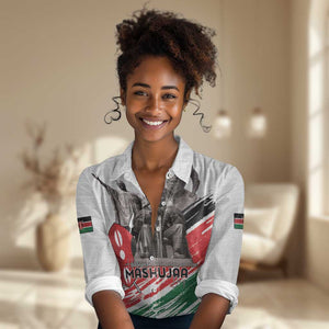 Happy Kenya Heroes Day Women Casual Shirt Kenyan Heroes - African Pride