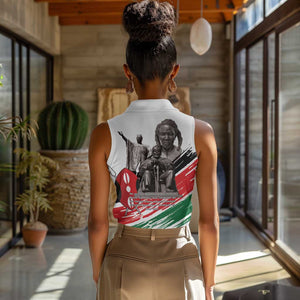 Happy Kenya Heroes Day Women Sleeveless Polo Shirt Kenyan Heroes - African Pride
