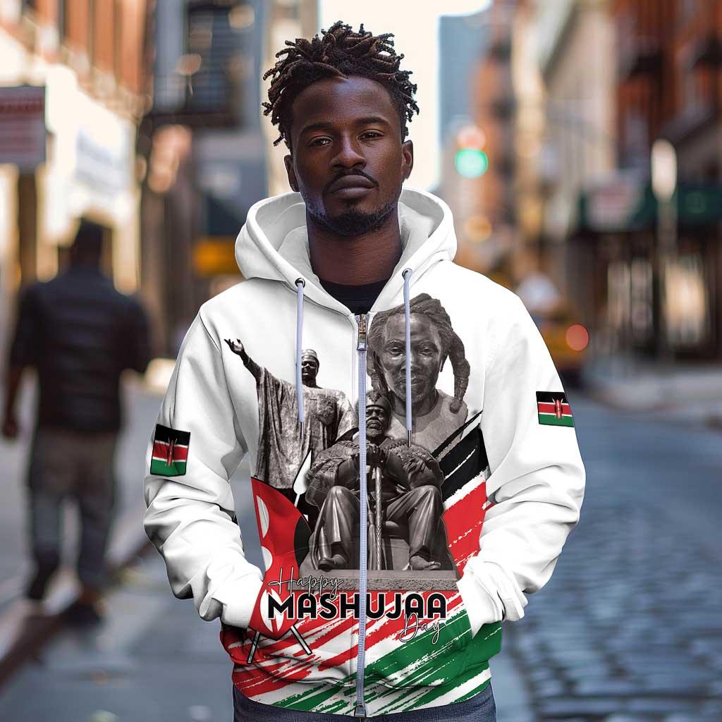 Happy Kenya Heroes Day Zip Hoodie Kenyan Heroes - African Pride
