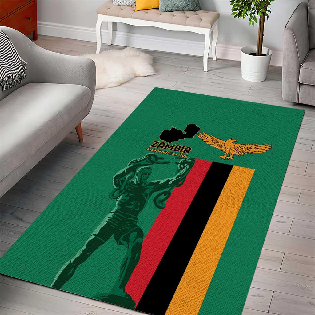 Zambia Independence Day Area Rug Statue of Freedom - African Pride