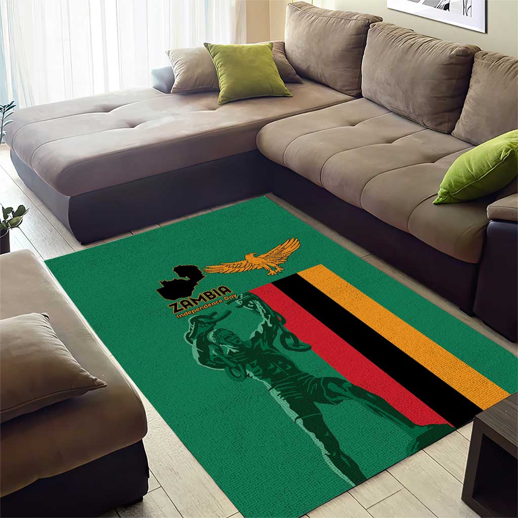 Zambia Independence Day Area Rug Statue of Freedom - African Pride