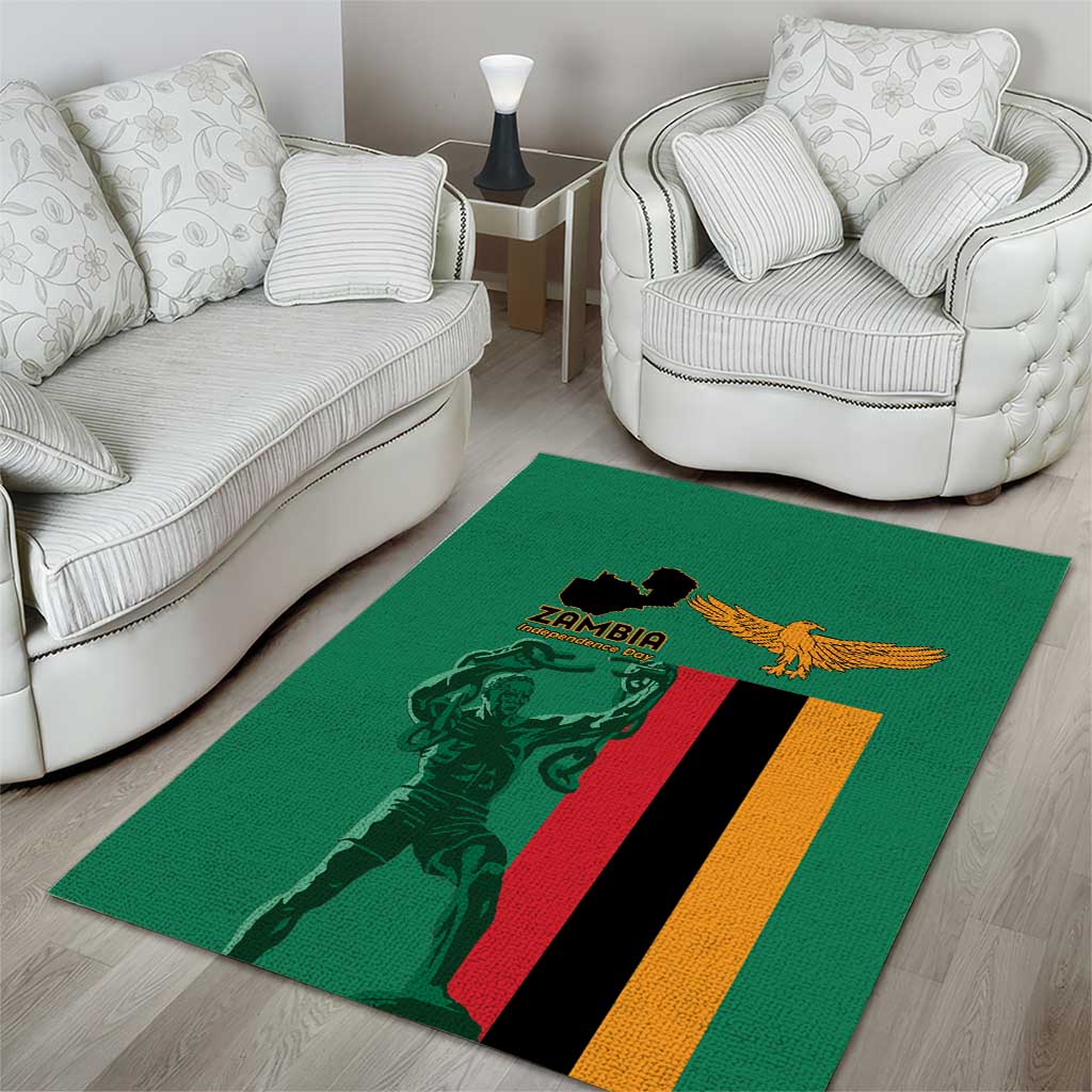 Zambia Independence Day Area Rug Statue of Freedom - African Pride
