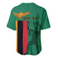 Zambia Independence Day Personalized Baseball Jersey Statue of Freedom - African Pride